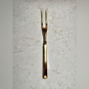 DIRILYTE, EMPRESS PATTERN, 8 3/4”SERVING FORK. MADE FROM A SOLID BRONZE ALLOY